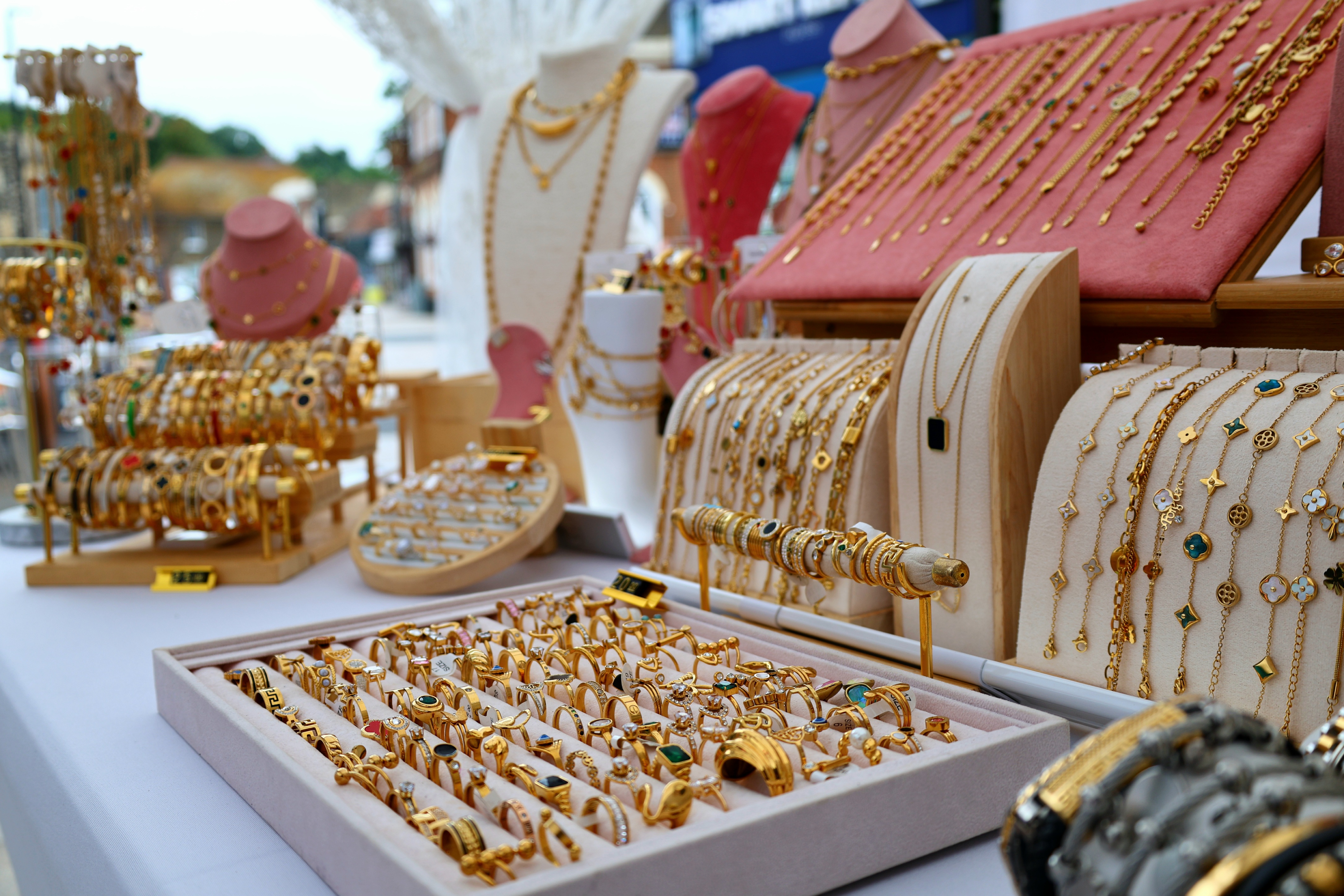jewellery being sold at dartford market