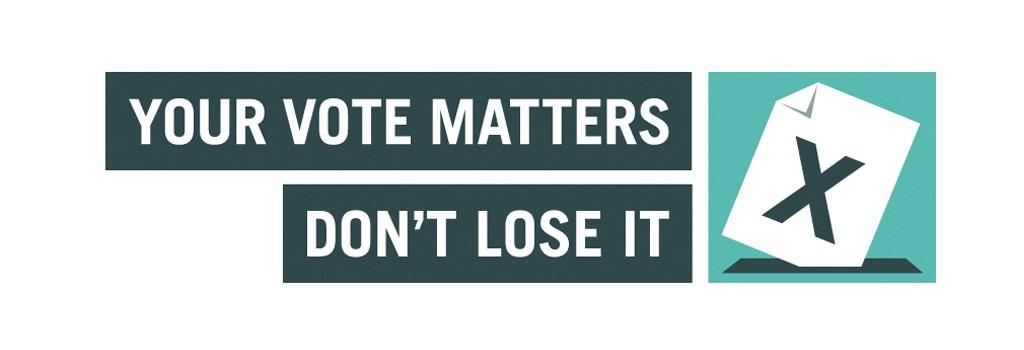 You vote matters don't lose it. Image of marked ballot paper.