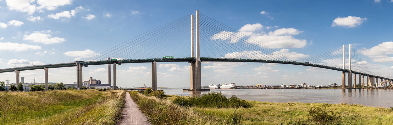 View of Dartford Crossing bridge