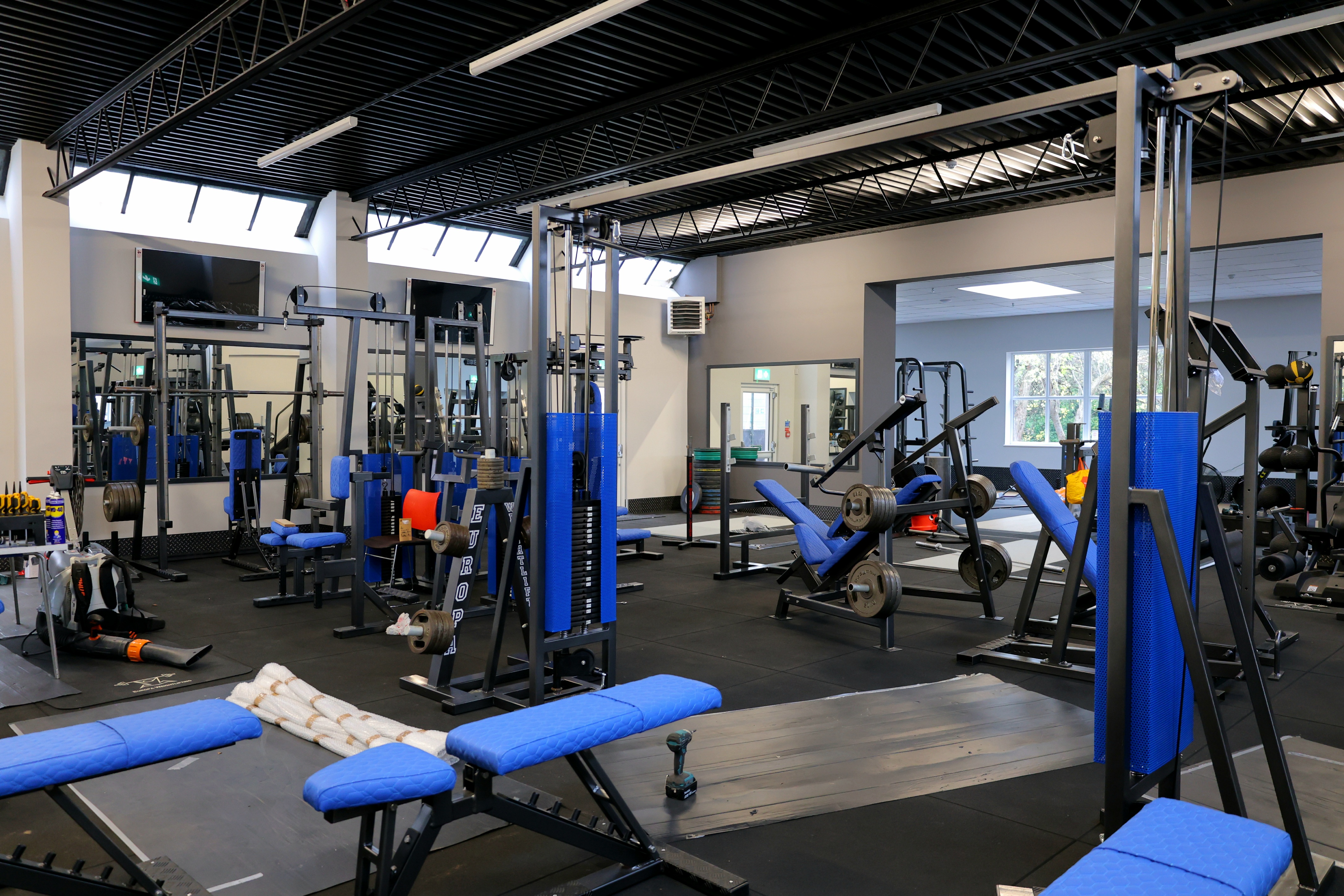 Inside of Europa Weightlifting Club after refurbishment 
