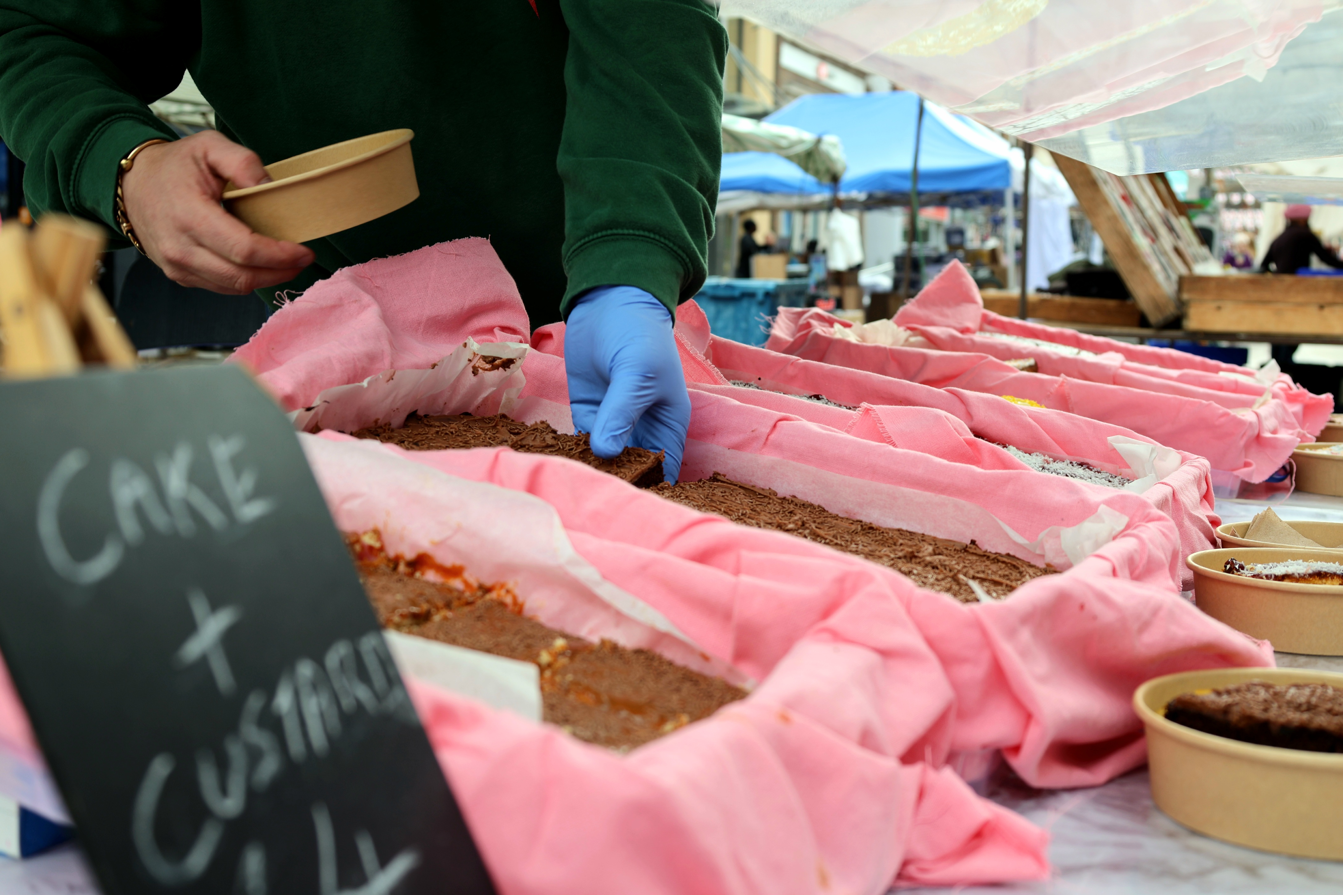 Cake at dartford market stall