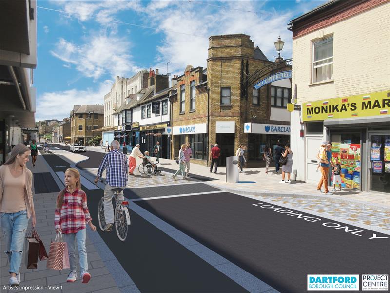 Artist's impression of Spital Street after improvement works