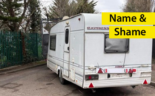 The van was towing a caravan