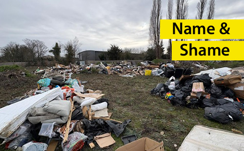 Fly-tip off Powder Mill Lane