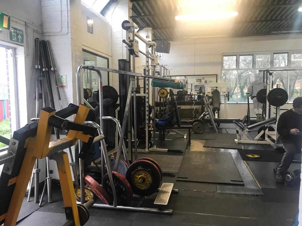 Inside of Europa Weightlifting Club before refurbishment