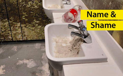 Outdoor Theatre toilets damaged