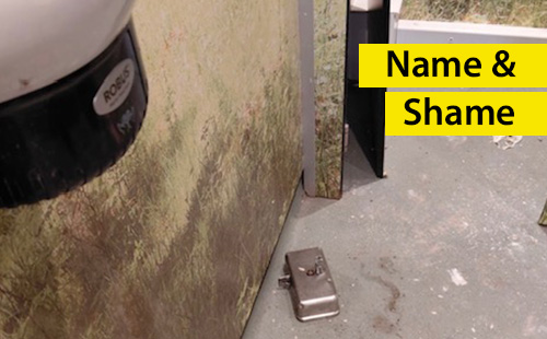 Damaged toilet facilities