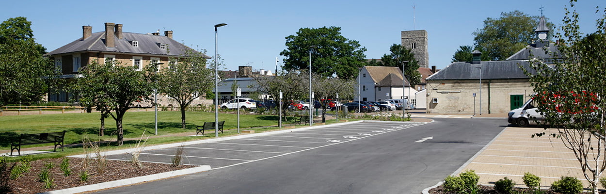 View of parking bays