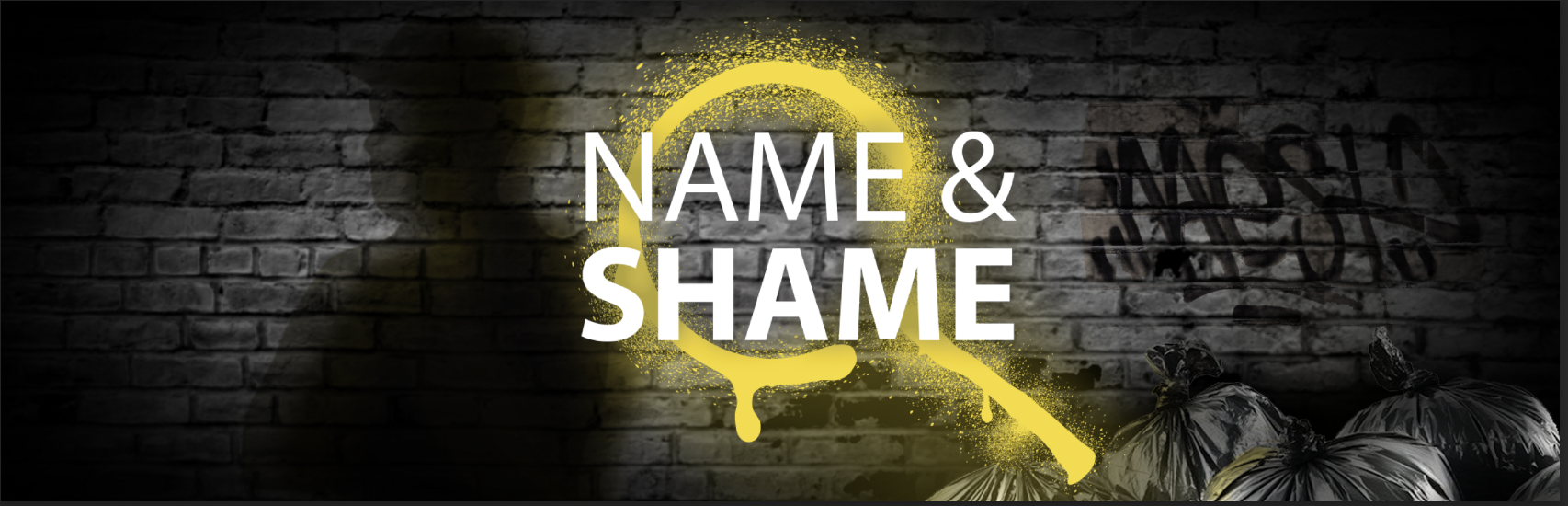 Name and Shame on a decorative background