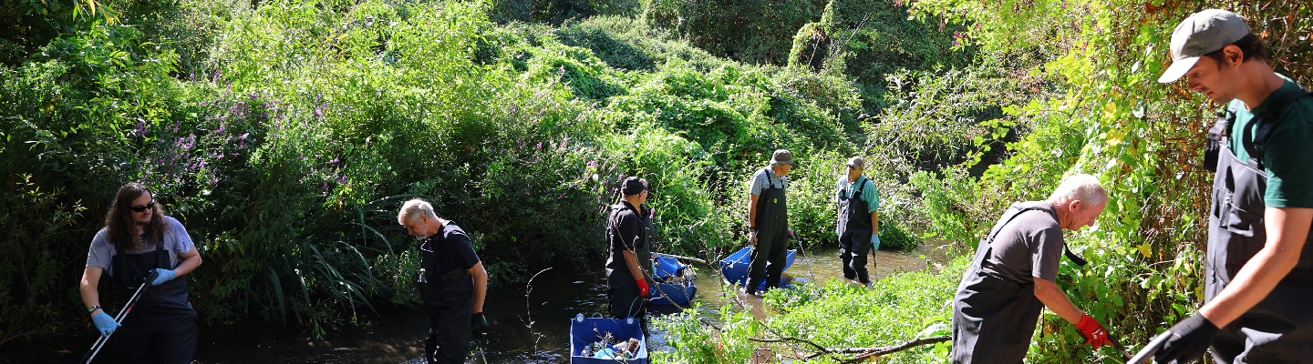 Volunteers in the River Darent