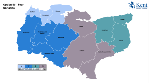 Option 4b map of Kent