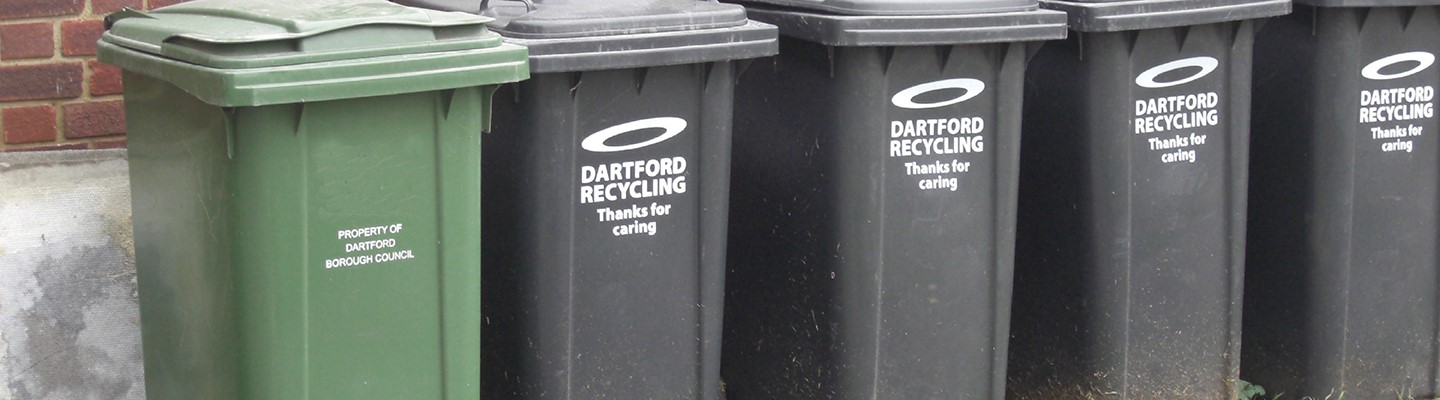 Dartford Borough Council refuse and recycling bins